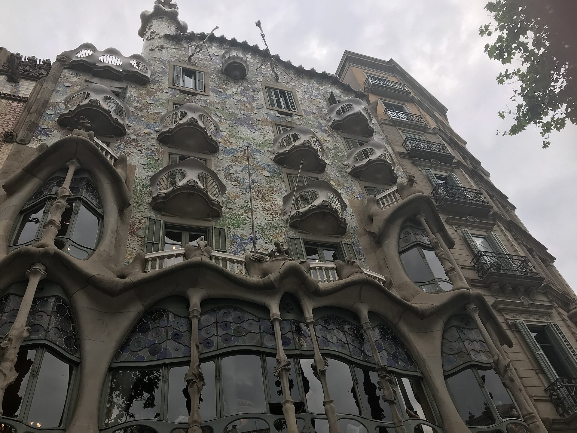 Casa Batlló and Gaudí modernista architecture on Passeig de Gràcia